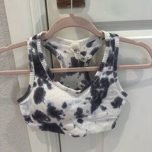 Mono B Tie-Dye Ribbed Sports Bra size small